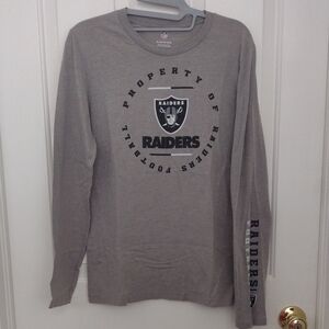 NFL Gray Crew Neck Shirt RAIDERS